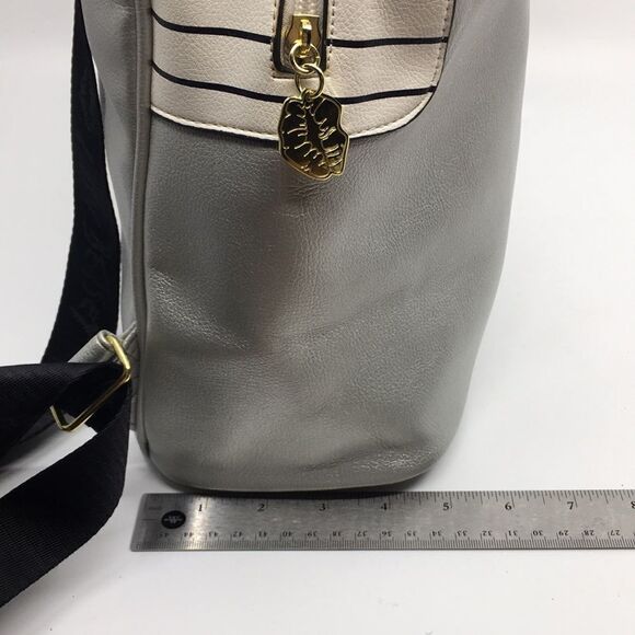 Luv Betsey By Betsey Johnson Silver and Pink Kitty Cat Face Backpack - Picture 9 of 17